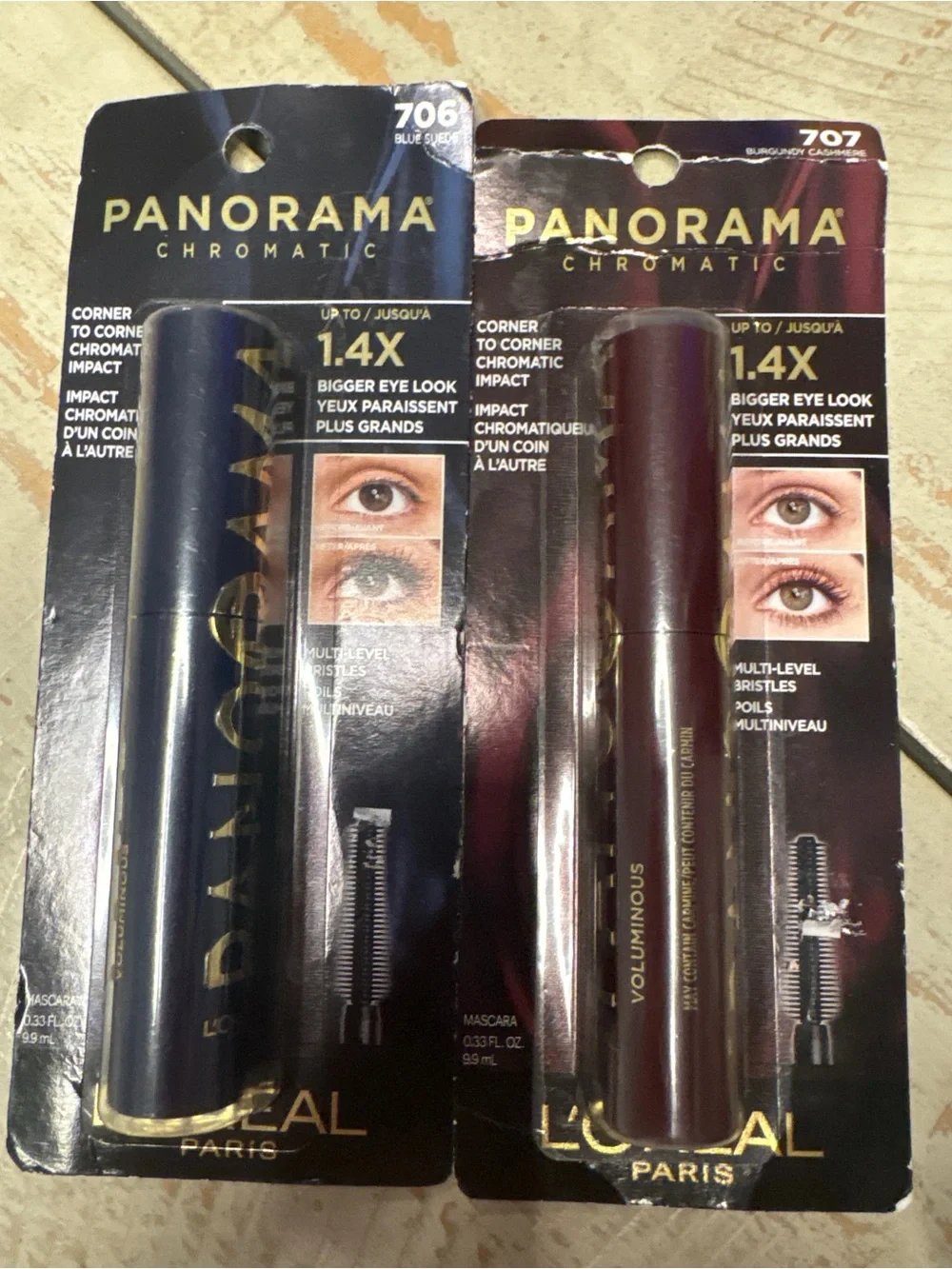 L'Oreal Panorama Chromatic Mascara Duo - Blue Suede & Burgundy